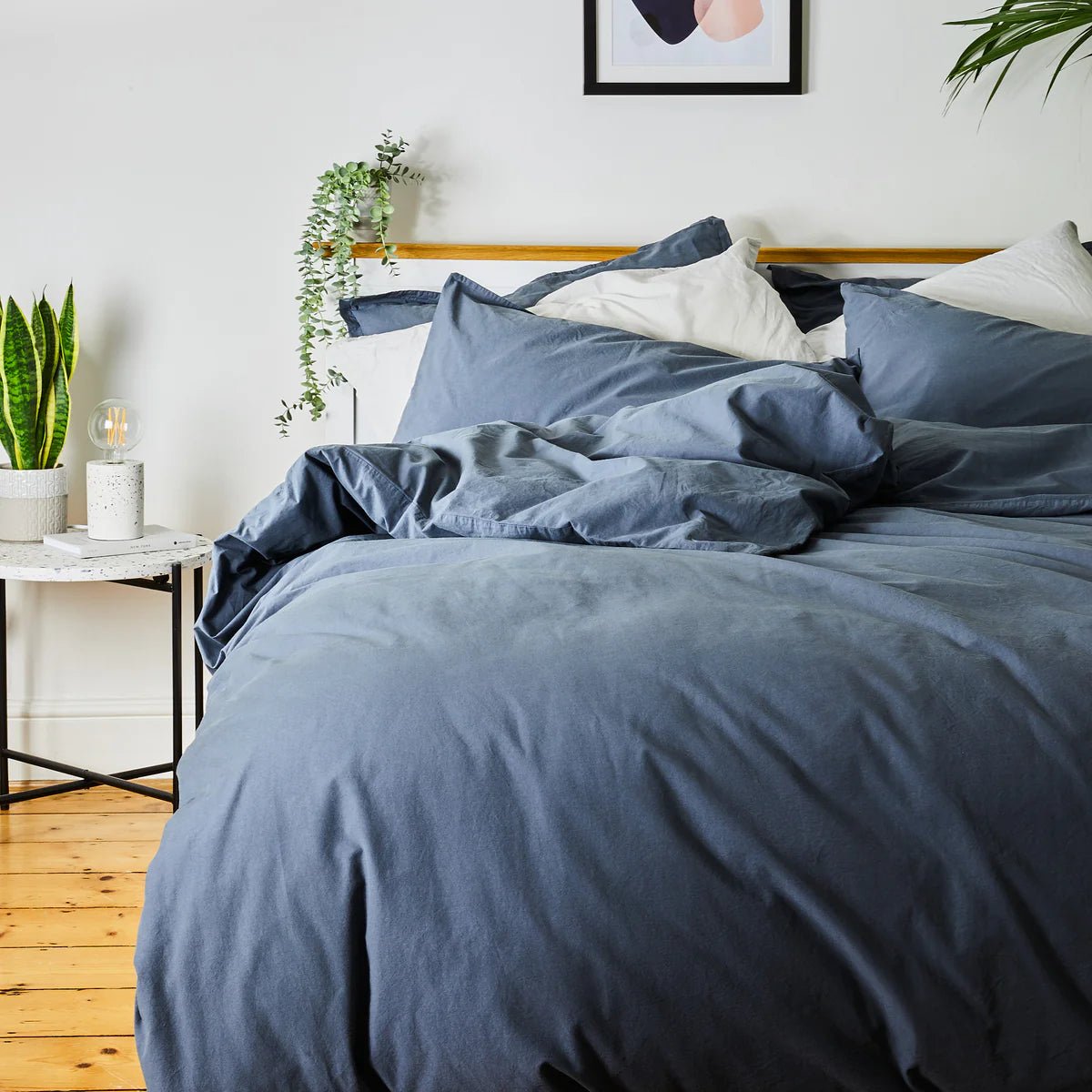 Lunar Oceans Luxe Soft Cotton Bedding Bundle: Pillowcases, Duvet Cover & Fitted Sheet - Various Colours & Sizes - liquidation.store