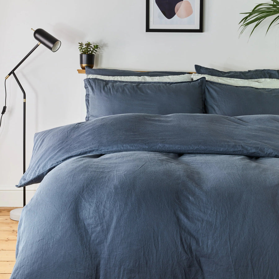 Lunar Oceans Luxe Soft Cotton Bedding Bundle: Pillowcases, Duvet Cover & Fitted Sheet - Various Colours & Sizes - liquidation.store