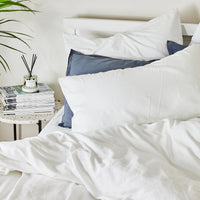 Lunar Oceans Luxe Soft Cotton Bedding Bundle: Pillowcases, Duvet Cover & Fitted Sheet - Various Colours & Sizes - liquidation.store