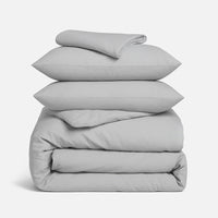 Lunar Oceans Luxe Soft Cotton Bedding Bundle: Pillowcases, Duvet Cover & Fitted Sheet - Various Colours & Sizes - liquidation.store