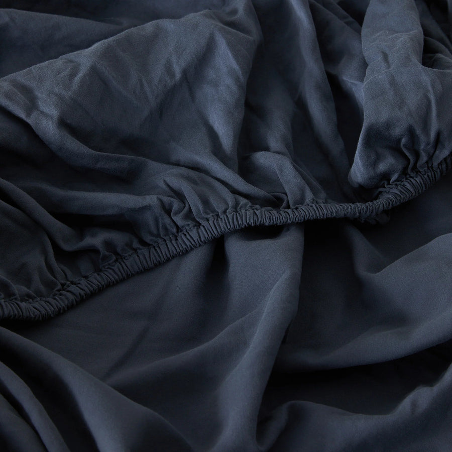 Lunar Oceans Luxe Soft Cotton Fitted Sheet (Various Colours & Sizes) - liquidation.store