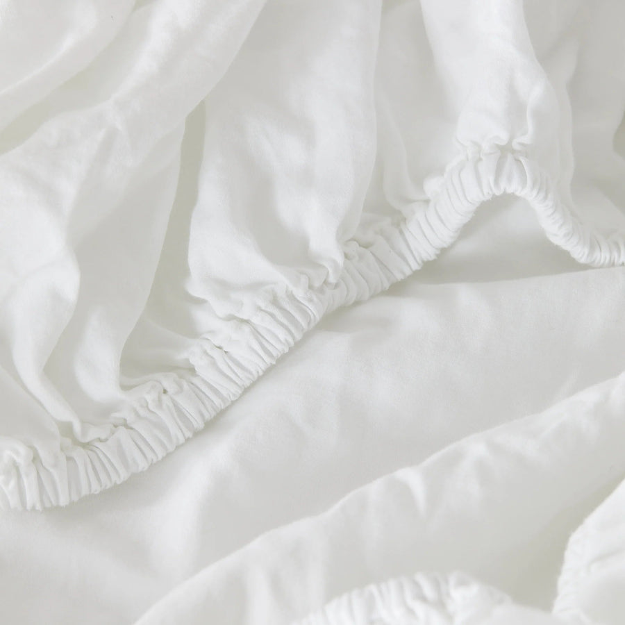 Lunar Oceans Luxe Soft Cotton Fitted Sheet (Various Colours & Sizes) - liquidation.store
