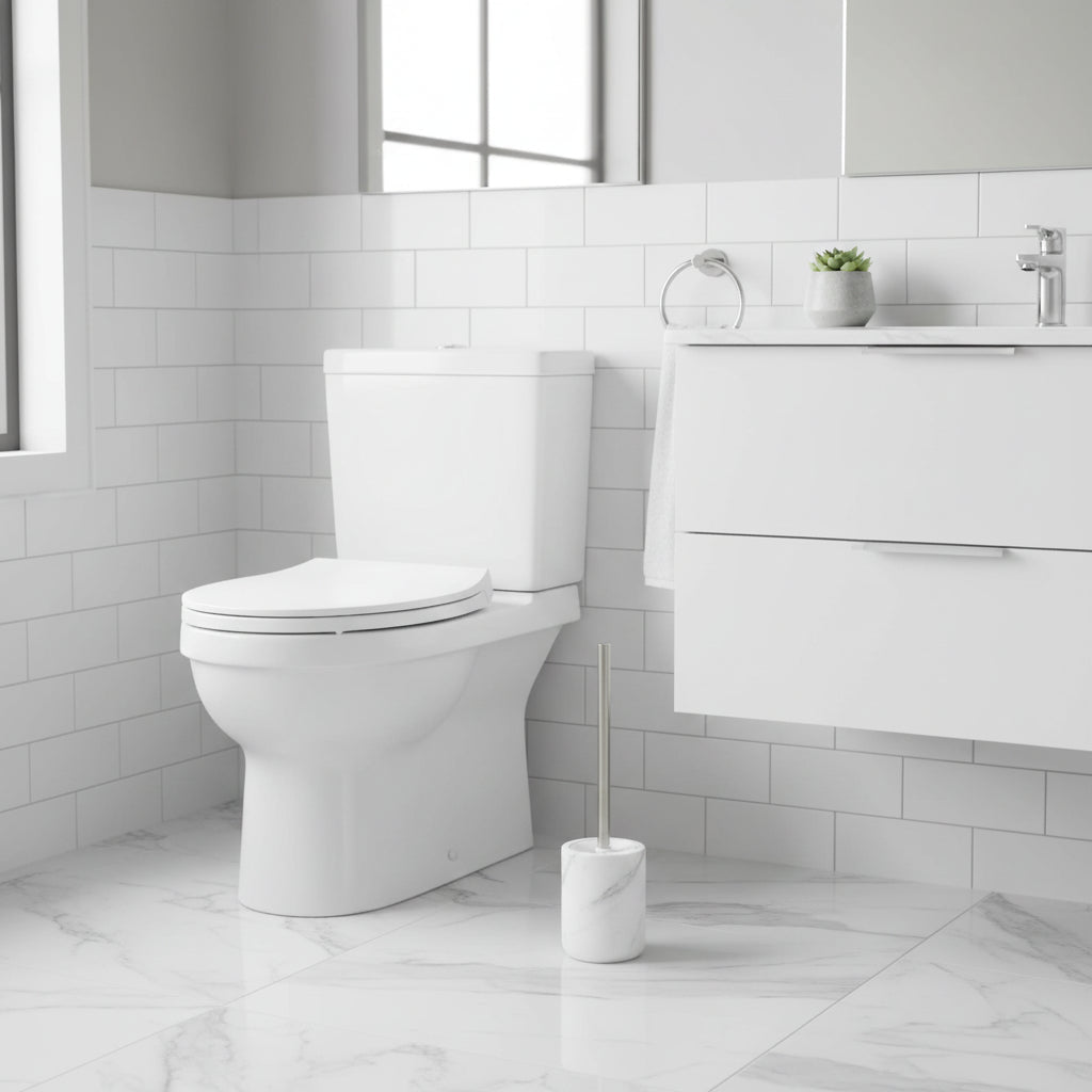Lunar Oceans Marble Toilet Brush Holder - liquidation.store