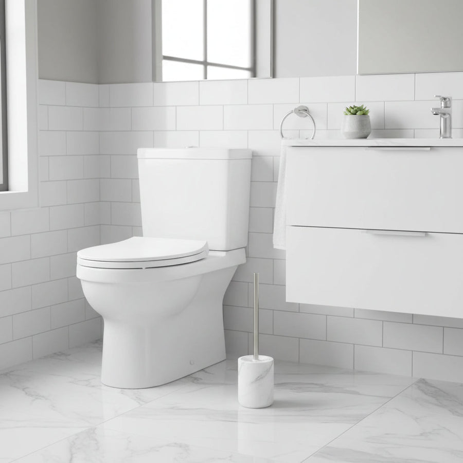 Lunar Oceans Marble Toilet Brush Holder - liquidation.store