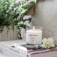 Lunar Oceans Peony & Rose Scented Candle - 200g - liquidation.store