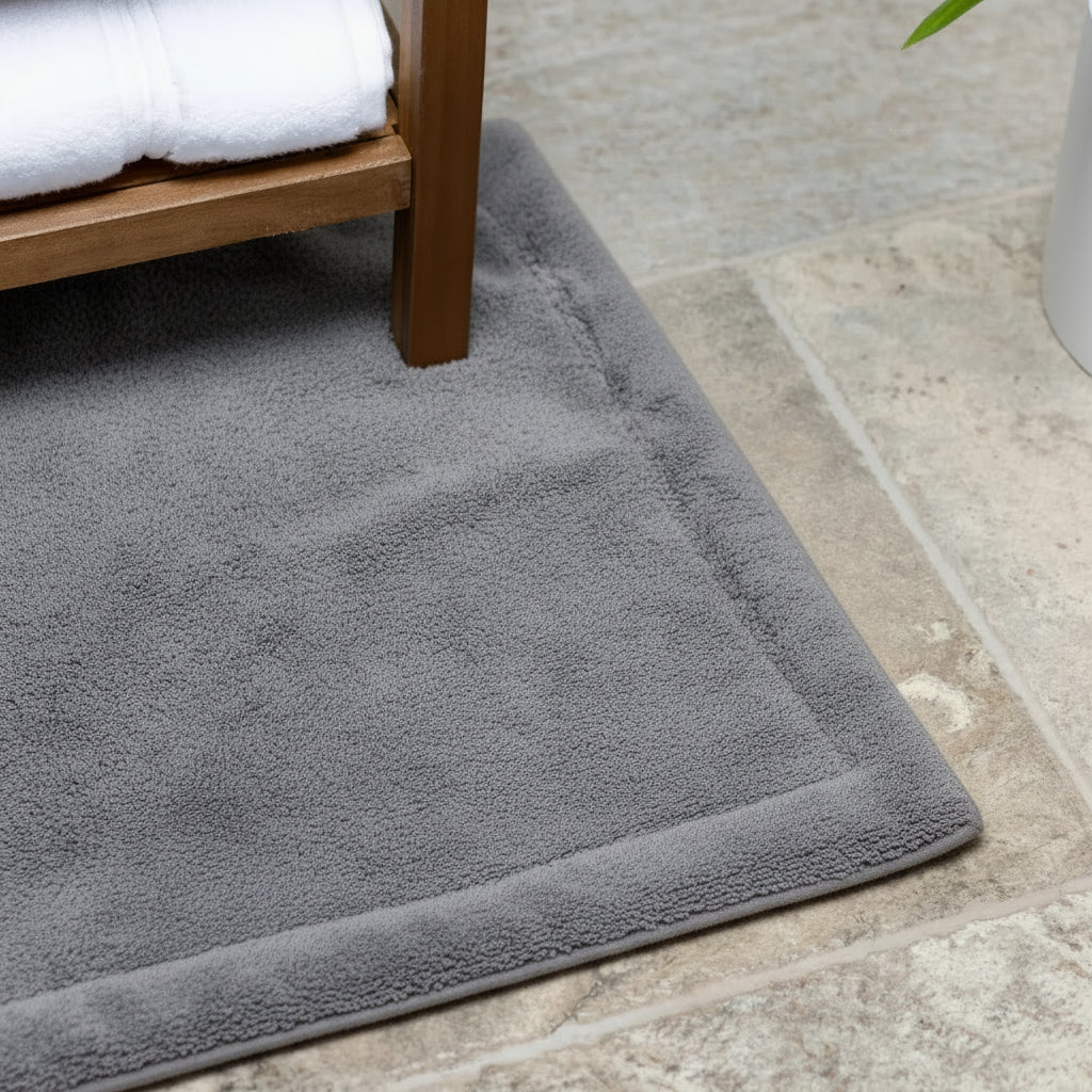 Lunar Oceans Plush Cotton Bath Mat - Blue (83 x 51cm) - liquidation.store