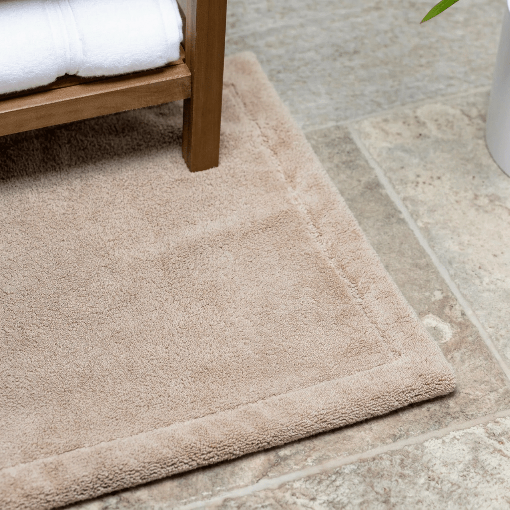 Lunar Oceans Plush Cotton Bath Mat - Oatmeal - liquidation.store