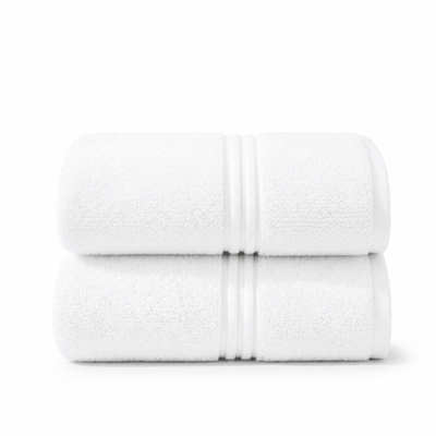 Lunar Oceans Plush Cotton Bath Sheets (XL) - 2 Pack (White) - liquidation.store