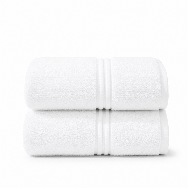 Lunar Oceans Plush Cotton Bath Sheets (XL) - 2 Pack (White) - liquidation.store