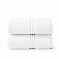 Lunar Oceans Plush Cotton Bath Sheets (XL) - 2 Pack (White) - liquidation.store