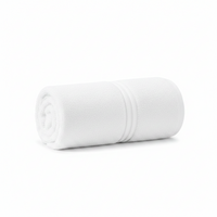 Lunar Oceans Plush Cotton Bath Towel (L) (White)
