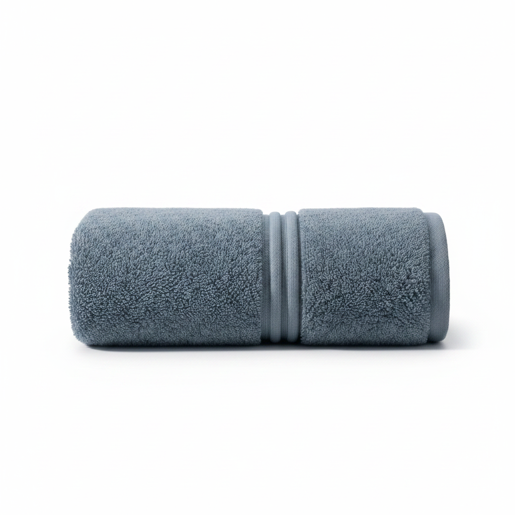 Lunar Oceans Plush Cotton Bath Towel (L) - Blue