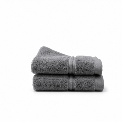 Lunar Oceans Plush Cotton Face Cloth (Pair) - Grey - liquidation.store