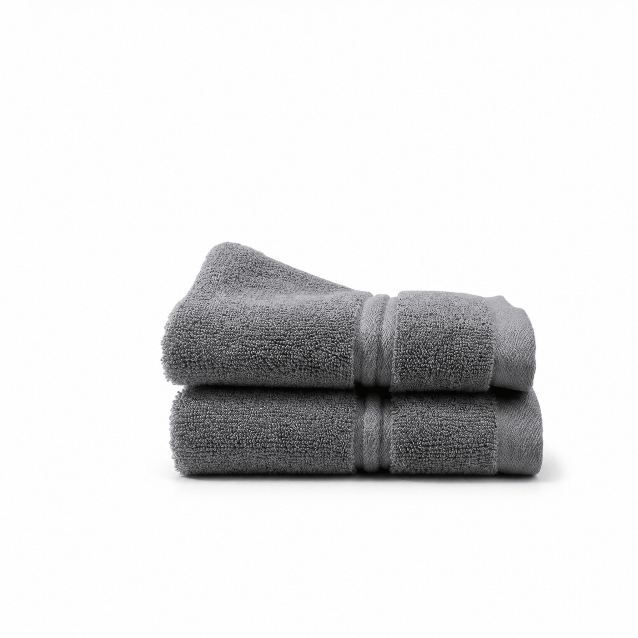 Lunar Oceans Plush Cotton Face Cloth (Pair) - Grey - liquidation.store