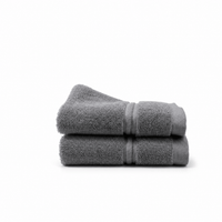 Lunar Oceans Plush Cotton Face Cloth (Pair) - Grey - liquidation.store