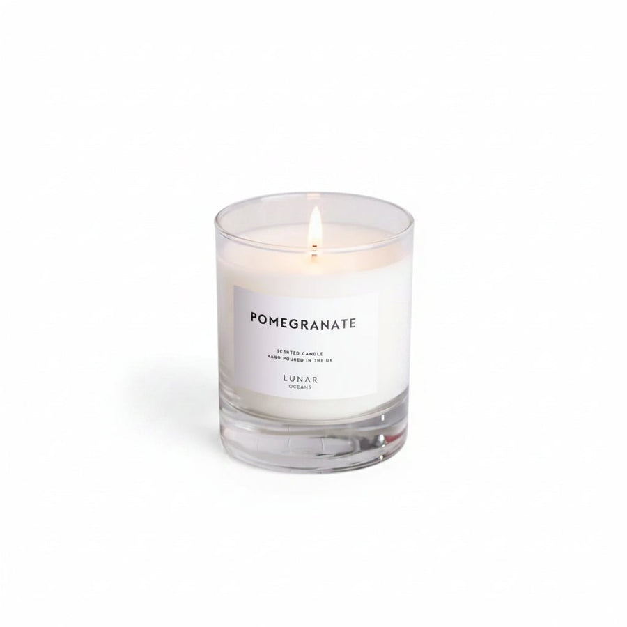 Lunar Oceans Pomegranate Scented Candle - 200g - liquidation.store