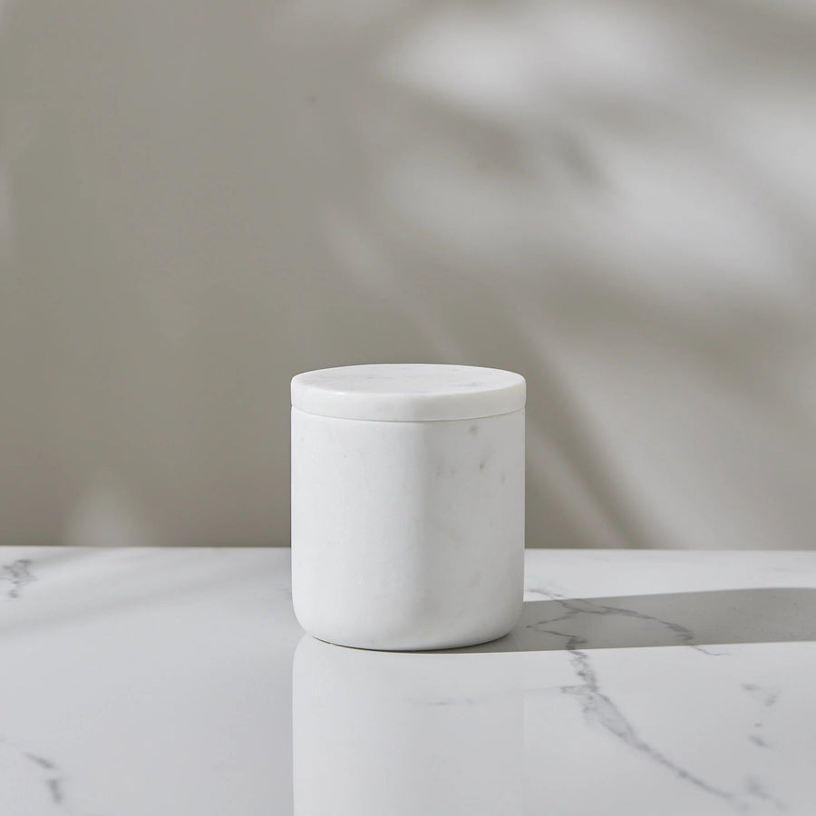 Lunar Oceans Premium Marble Bath Canister - liquidation.store