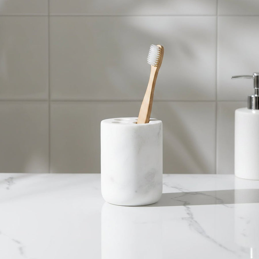 Lunar Oceans Premium Marble Bathroom Accessories Bundle - 5 Items - liquidation.store