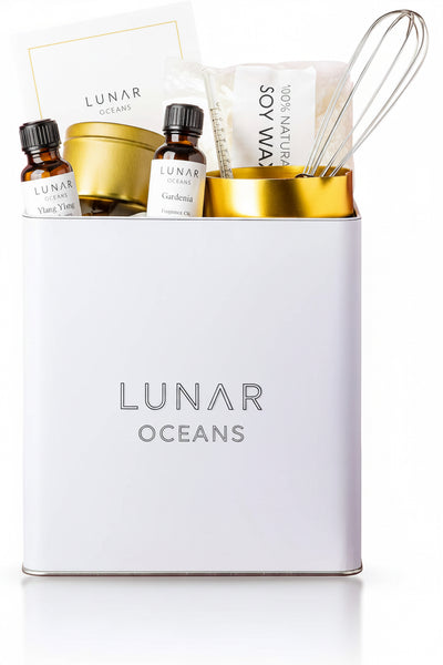 Lunar Oceans Scented Candle Making Kit (Pomegranate, Hibiscus & Lavender) - liquidation.store