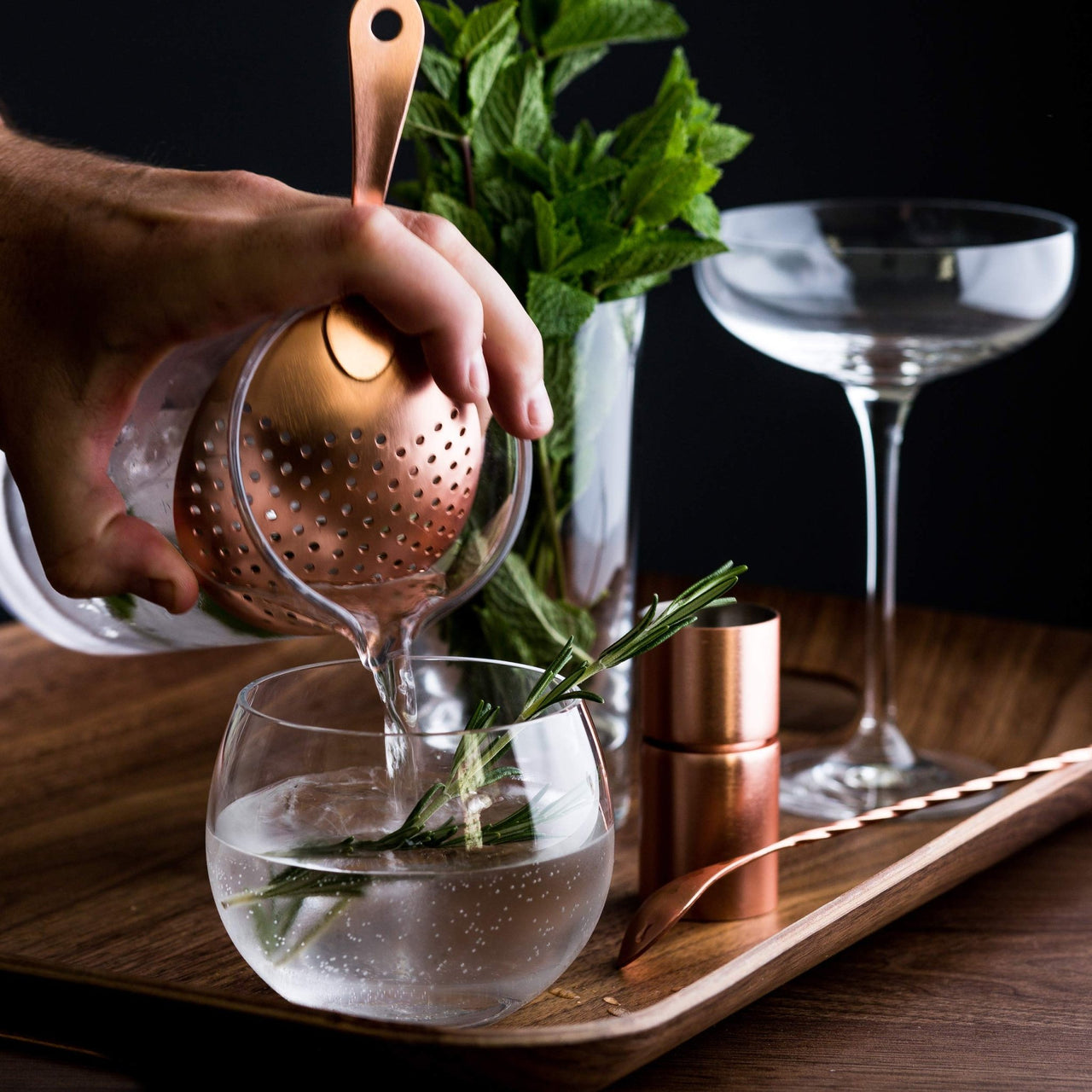 Lunar Oceans Stirred Cocktail Making Set | (Copper) - liquidation.store