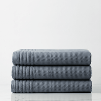 Lunar Oceans Waffle Terry Bath Sheet (XL) - Blue (Set of 3) - liquidation.store