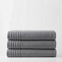 Lunar Oceans Waffle Terry Bath Sheet (XL) - Grey (3 Pack) - liquidation.store