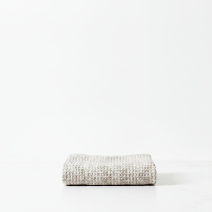 Lunar Oceans Waffle Terry Face Cloth - Oatmeal