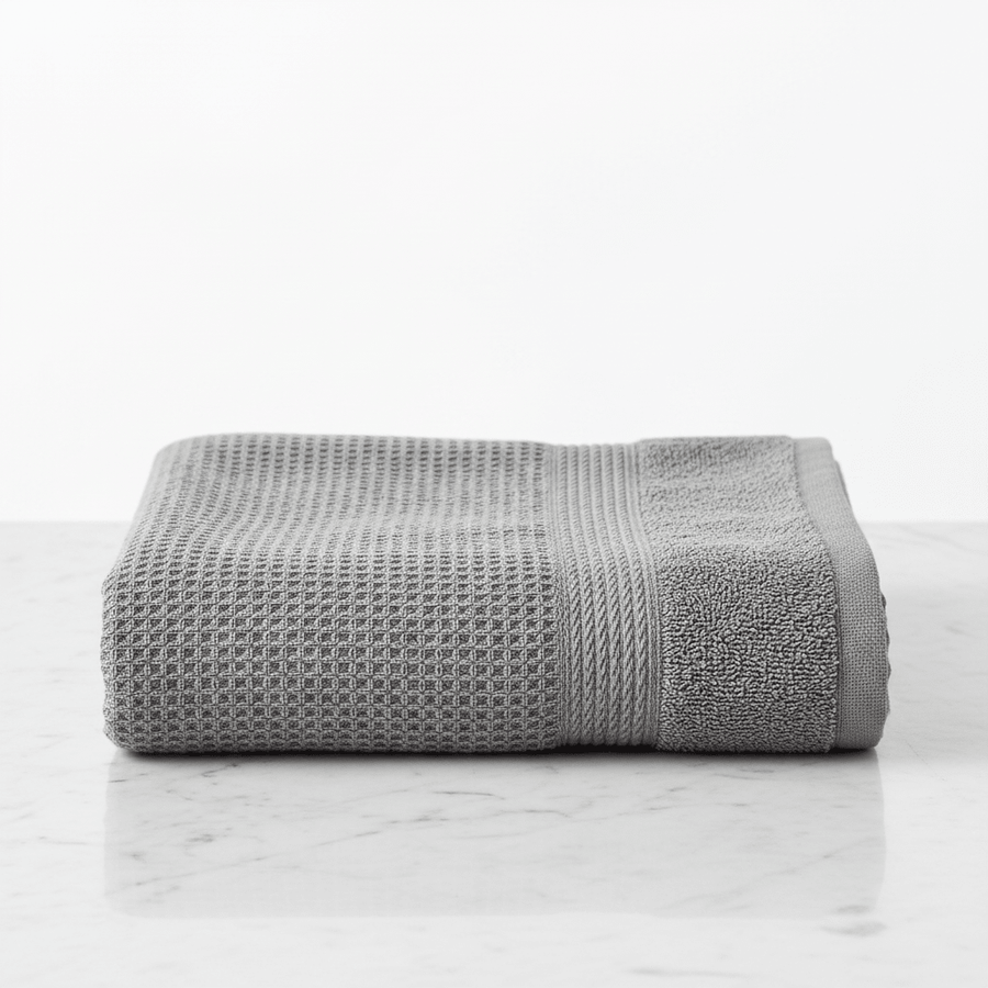 Lunar Oceans Waffle Terry Hand Towel - Grey - liquidation.store