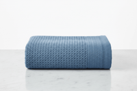 Lunar Oceans Waffle Terry Hand Towel (S) - Blue - liquidation.store