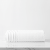 Lunar Oceans Waffle Terry Hand Towel (White) - liquidation.store