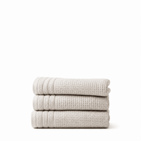 Lunar Oceans Waffle Terry Hand Towels - Oatmeal (3 Pack) - liquidation.store