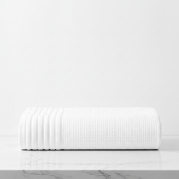 Lunar Oceans Waffle Terry Bath Towel (L) (White)