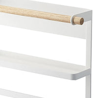 Magnetic Spice Rack with Paper Towel Holder - White - liquidation.store