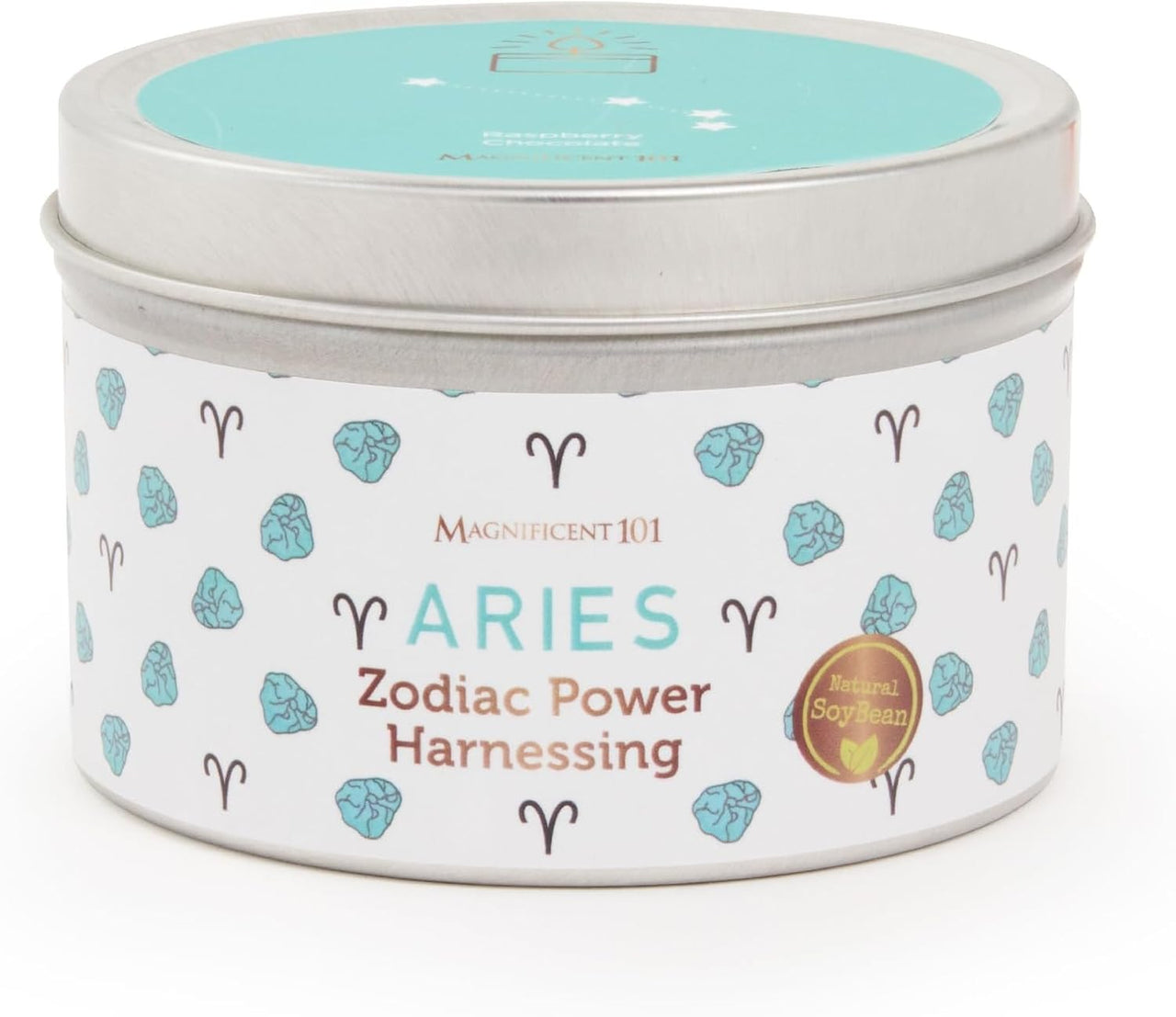 Magnificent 101 Aries Zodiac Sign Scented Soy Wax Candle (Raspberry & Chocolate) - liquidation.store