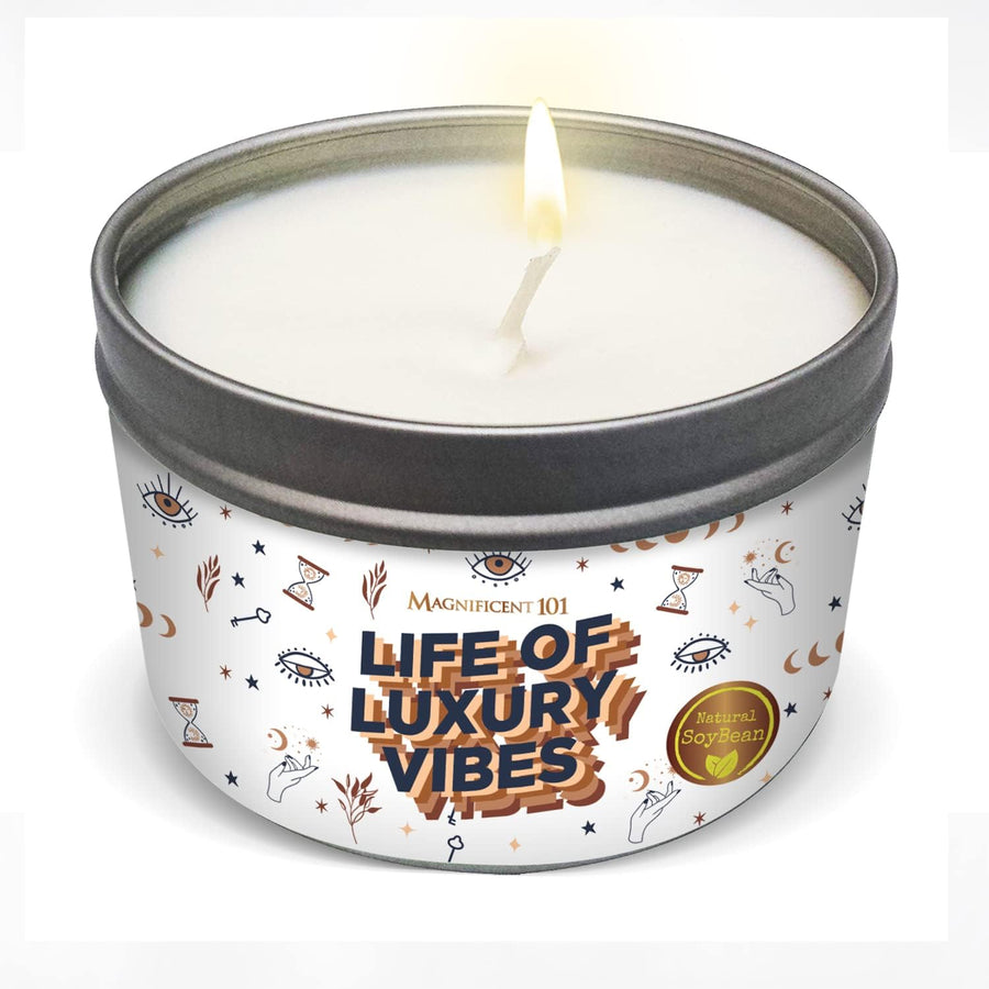 Magnificent 101 Life of Luxury Vibes Candle in Tin Holder - 170g - liquidation.store