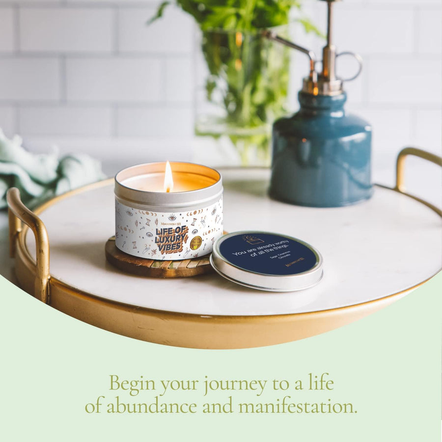 Magnificent 101 Life of Luxury Vibes Candle in Tin Holder - 170g - liquidation.store