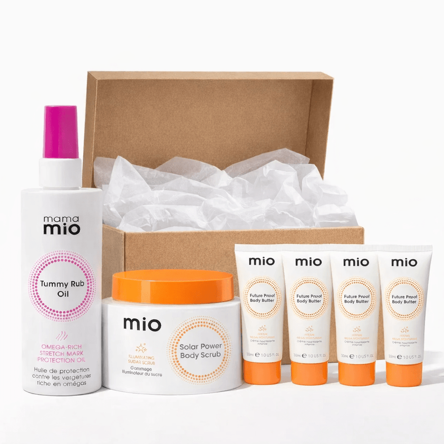 Mama Mio 6 - Piece Body Care Gift Set - Butters, Oil & Scrub - liquidation.store