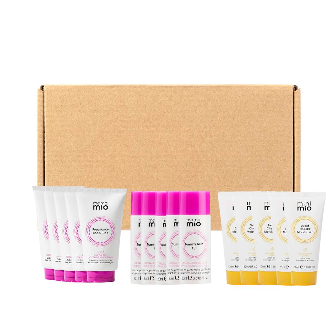 Mama Mio Pregnancy & Baby Skincare Selection Box (Minis) - liquidation.store