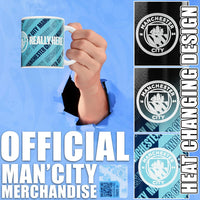 Manchester City F.C. Coffee Mug, 320ml Ceramic Heat Colour Changing Mug - liquidation.store