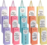 MATANA 15 Premium Wine Bottle Gift Bags with Witty Quotes - 35x13x9cm - liquidation.store