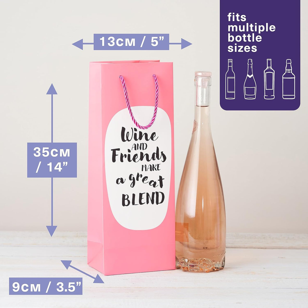 MATANA 15 Premium Wine Bottle Gift Bags with Witty Quotes - 35x13x9cm - liquidation.store