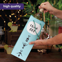 MATANA 15 Premium Wine Bottle Gift Bags with Witty Quotes - 35x13x9cm - liquidation.store