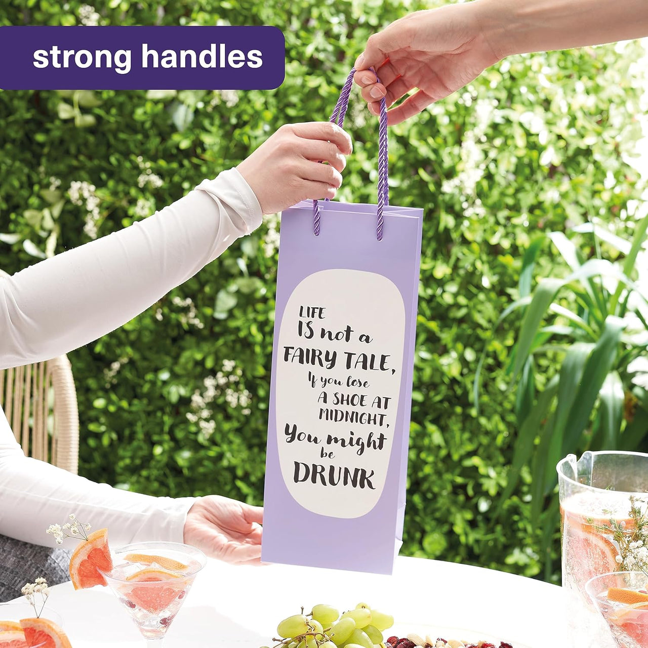 MATANA 15 Premium Wine Bottle Gift Bags with Witty Quotes - 35x13x9cm - liquidation.store