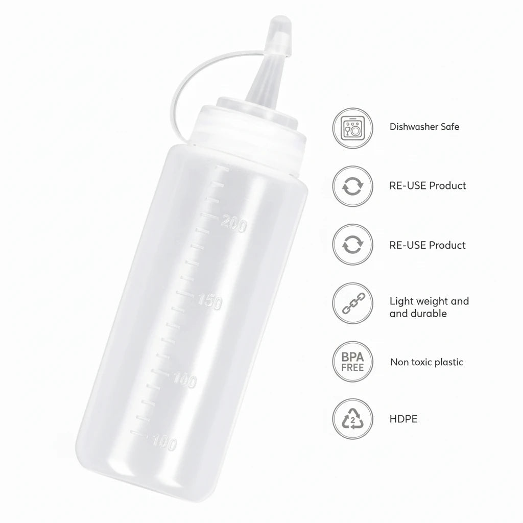 Matana Plastic Sauce Bottles Set of 8 240ml - liquidation.store
