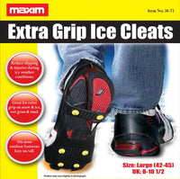 MAXIM Extra Grip Ice Cleats - Large (UK 8-10.5) - liquidation.store