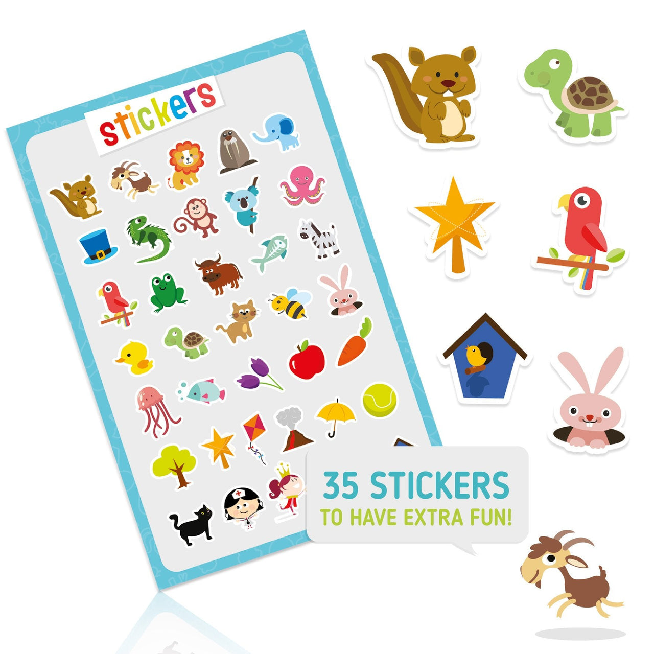 Merka Toddler Learning Kit: Posters, Flashcards, Book and Stickers - 18M+ - liquidation.store