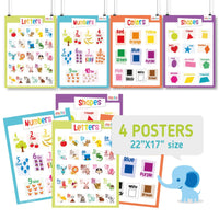 Thumbnail for Merka Toddler Learning Kit: Posters, Flashcards, Book and Stickers - 18M+ - liquidation.store