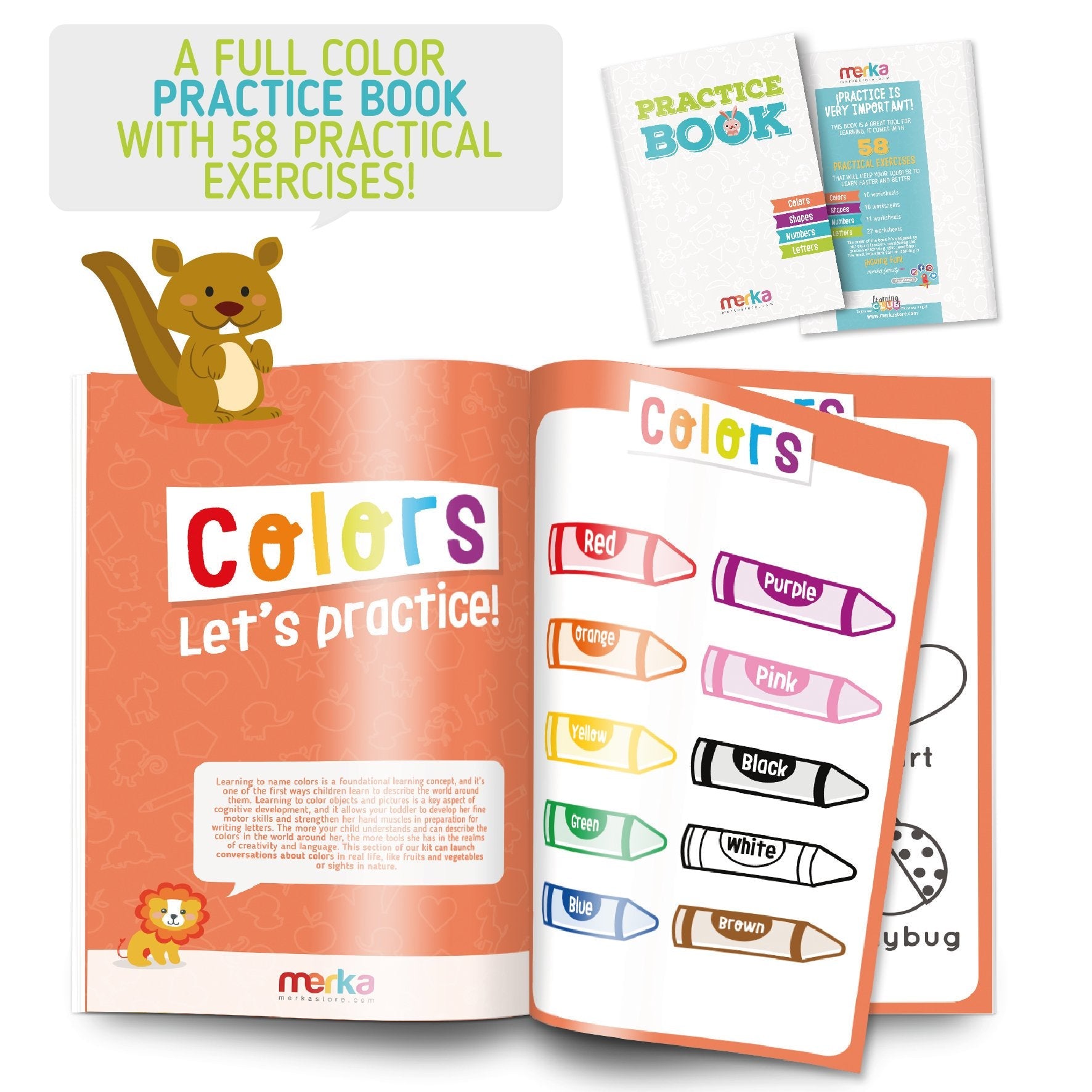 Merka Toddler Learning Kit: Flashcards, Stickers – liquidation.store