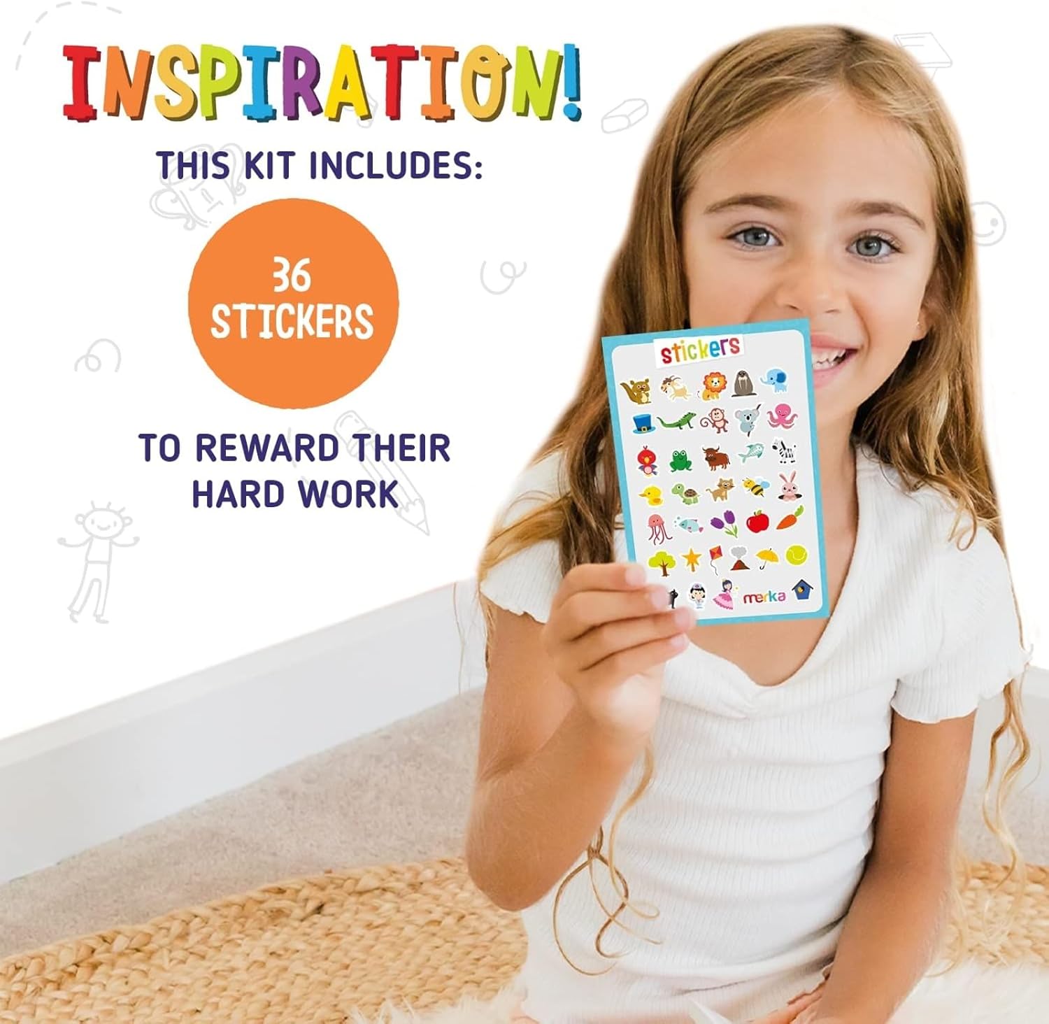 Merka Toddler Learning Kit: Flashcards, Stickers – liquidation.store