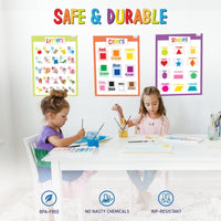 Thumbnail for Merka Toddler Learning Kit: Posters, Flashcards, Book and Stickers - 18M+ - liquidation.store
